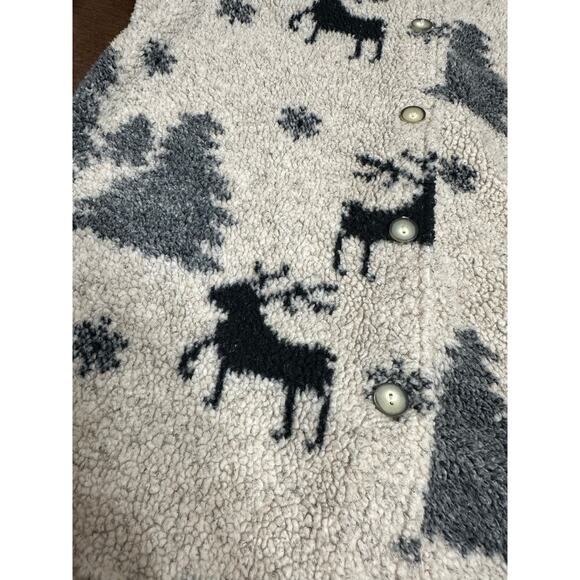 VTG Lavon Reindeer Winter Acrylic Sweater Women Large Button Up Cozy Warm Fall - Picture 8 of 8